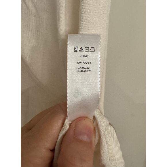 LOFT Contrast Trim Sleeveless Blouse | White Black Tie Neck Top | Size Large - Picture 3 of 6